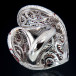 Palmiero Jewellery white gold ring with diamonds and red sapphires