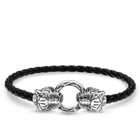 THOMAS SABO LEATHER STRAP WITH TIGER