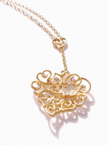 NECKLACE "HEART" WITH DIAMONDS
