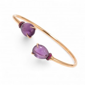 ALBERTI BANGLE WITH PINK SAPPHIRES AND AMETHYSTS