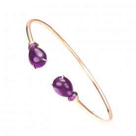 ALBERTI BANGLE WITH PINK SAPPHIRES AND AMETHYSTS