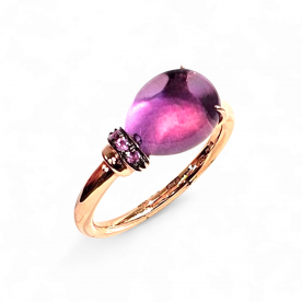 ALBERTI RING WITH PINK SAPPHIRES AND AMETHYST