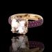 ROSE GOLD RING WITH PINK SAPPHIRES AND MORGANITE