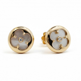 ROSE GOLD EARRINGS "HAPPY CLOVERLEAF"