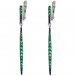 White gold earrings with sapphires, emeralds and diamonds