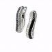 White gold earrings with white and black diamonds