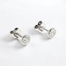 White gold earrings with diamonds