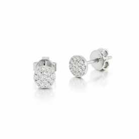 White gold earrings with diamonds