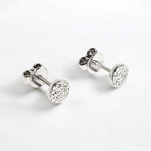 White gold earrings with diamonds