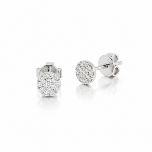 White gold earrings with diamonds