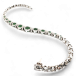 White gold bracelet with emeralds and diamonds