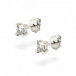 White gold earrings HEARTS with diamonds
