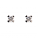 White gold earrings HEARTS with diamonds