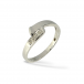 White gold ring with diamonds