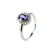 White gold ring with tanzanite and diamonds