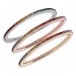 Rose gold flexible bracelet with sapphires in rainbow colors