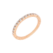 Rose gold ring with diamonds