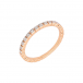 Rose gold ring with diamonds