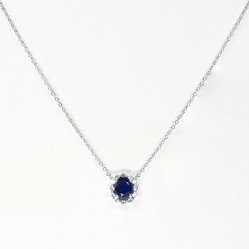 NECKLACE WITH DIAMONDS AND SAPPHIRE