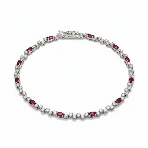 ROKASSPRĀDZE AR BRILJANTIEM UN RUBĪNIEM