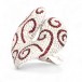Palmiero Jewellery white gold ring with diamonds and red sapphires