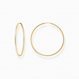 THOMAS SABO SILVER HOOP EARRINGS WITH GOLD PLATING