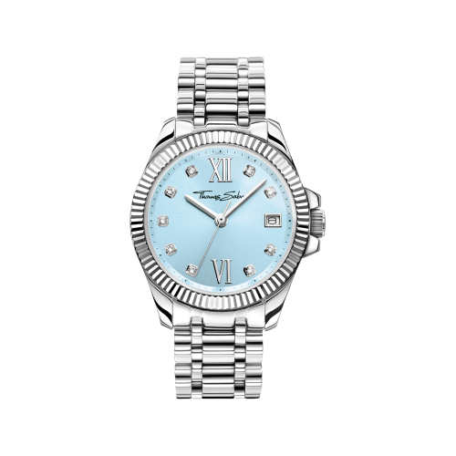 THOMAS SABO Ladies' watch Divine Blue with light blue dial and white zirconia stones 