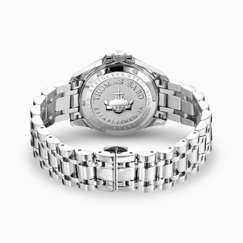 THOMAS SABO WATCH FOR WOMEN DIVINE RAINBOW WITH COLOURED STONES SILVER-COLOURED