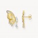 THOMAS SABO SILVER BUTTERFLY EARRINGS WITH GOLD PLATING WITH ZIRCONIA